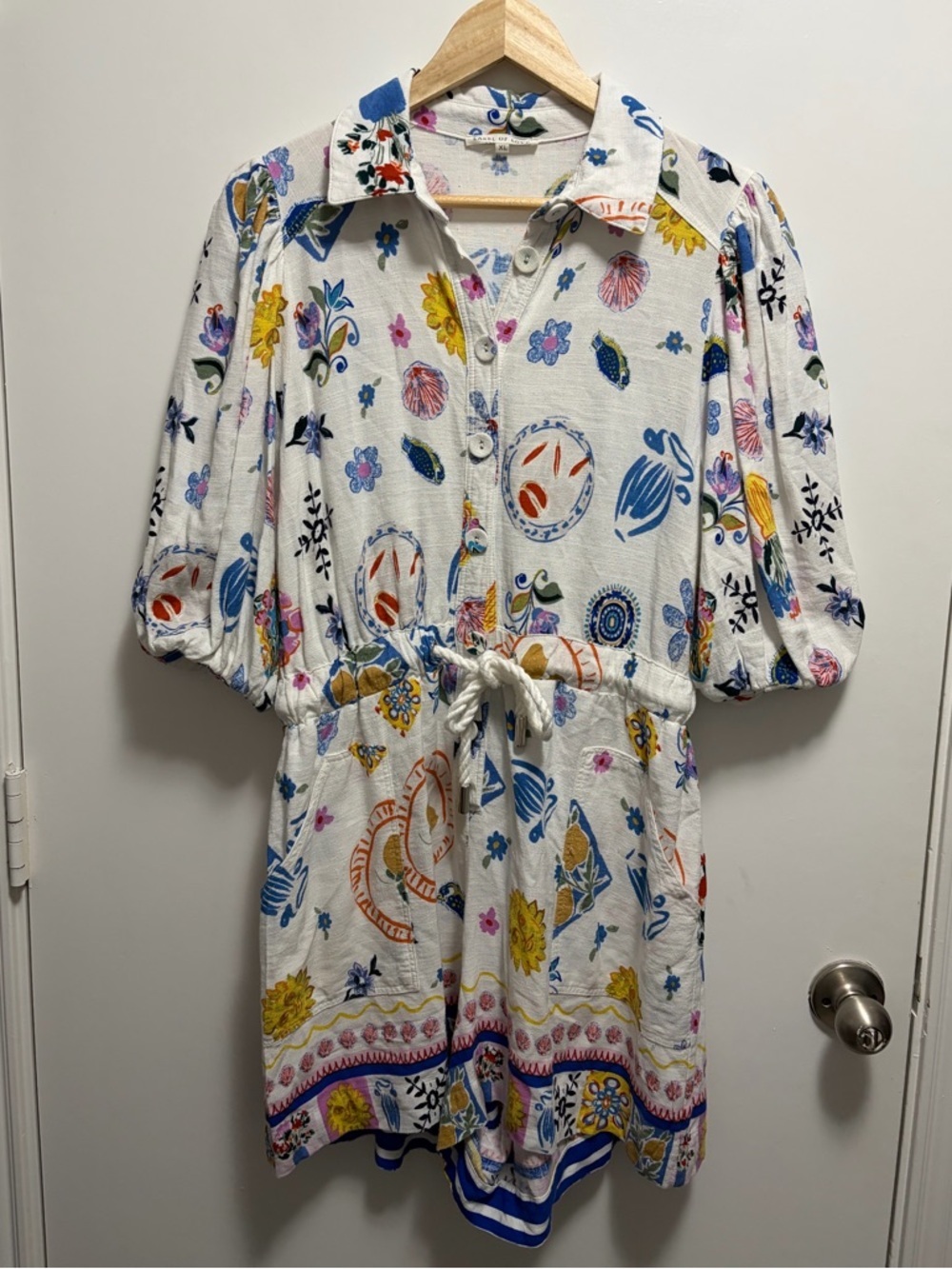 LABEL OF LOVE Portofino Linen Romper Women’s Size XL